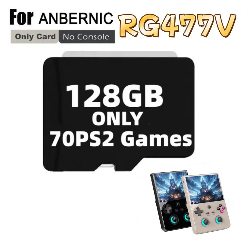 FOR ANBERNIC RG 477V Handheld Retro Game Console TF Card Memory Card SD Card 480 PS2 Games 512G 80000 Games Micro Sd PSP Games