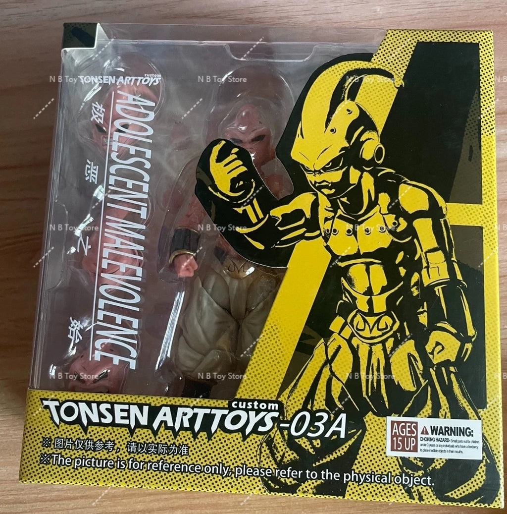 Dragon Ball Tonsenarttoys Shf Adolescent Malevolence Majin Buu Boo Kid Tonsen Arttoys Anime Action Figures Model Collector Toys