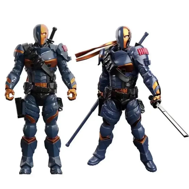 Hot F5 Roundd Culture Batman Series Model Doll Arkham Knight Deathstroke Red Hood Desktop Model Toys Doll Festival Gift