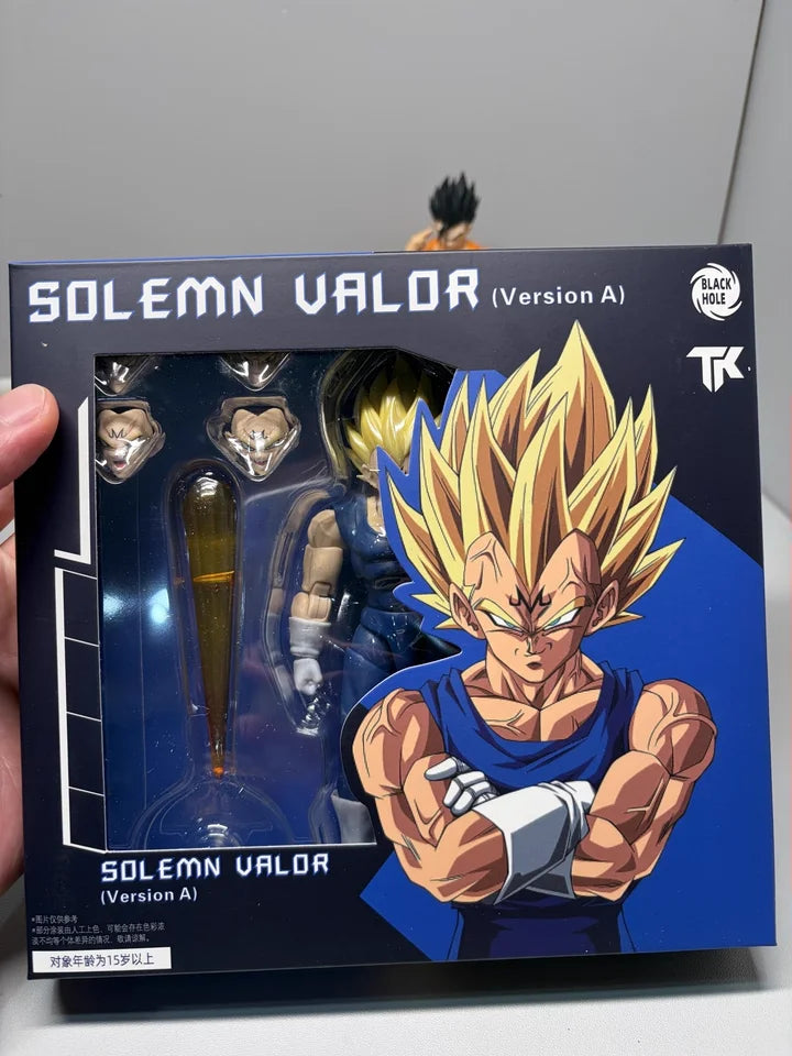 Black Hole Toys & TK Super Saiyan SSJ Majin Vegeta Full Power Action Figures Anime Dragon Ball SHF Majin Vegeta Models Gifts Toy