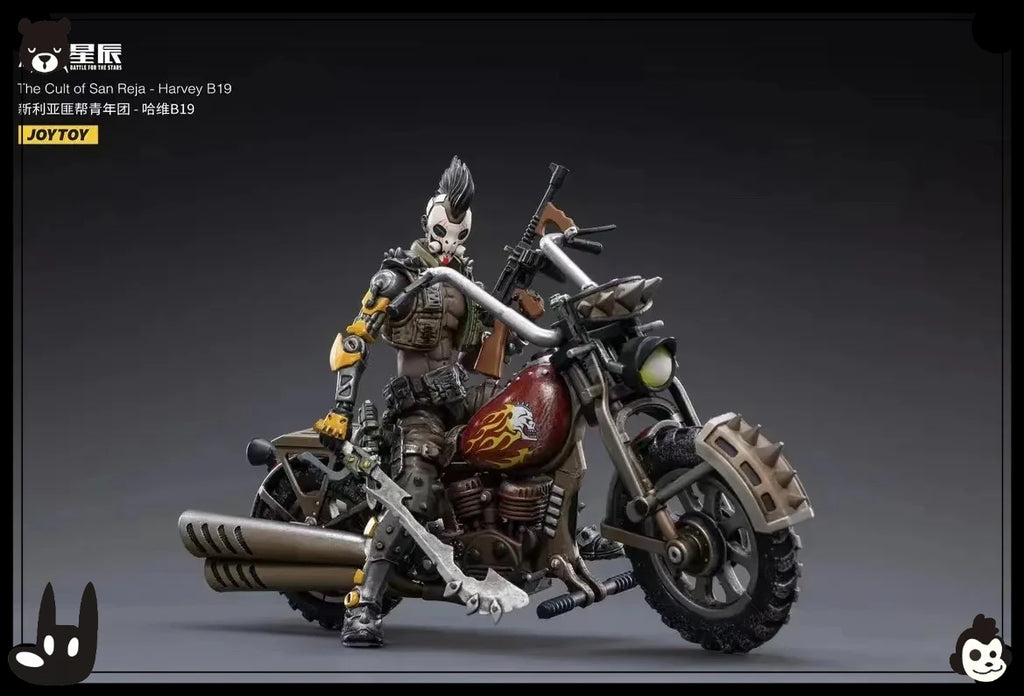 【In Stock】JOYTOY 1/18 Action Figure & Motorcycle The Cult of San Reja Ailie Jack Harvey B19 Luyster C30 Original Soldier Model
