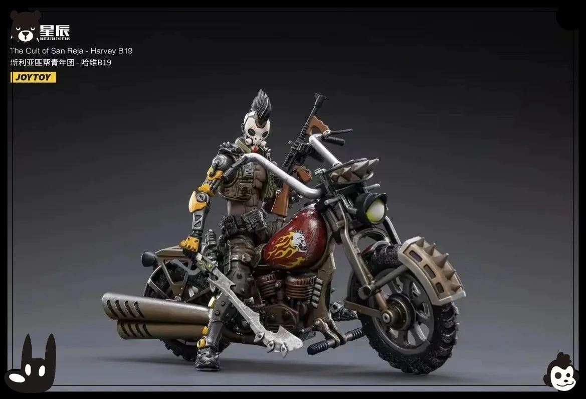 【In Stock】JOYTOY 1/18 Action Figure & Motorcycle The Cult of San Reja Ailie Jack Harvey B19 Luyster C30 Original Soldier Model