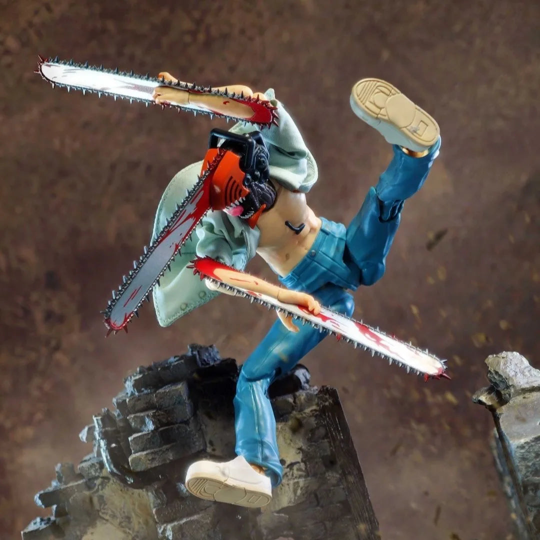 Chainsaw Man Denji Shf Model Accessories Cloth Clothes Anime Features Toys White Shirt Built In Iron Wire Boys Gifts