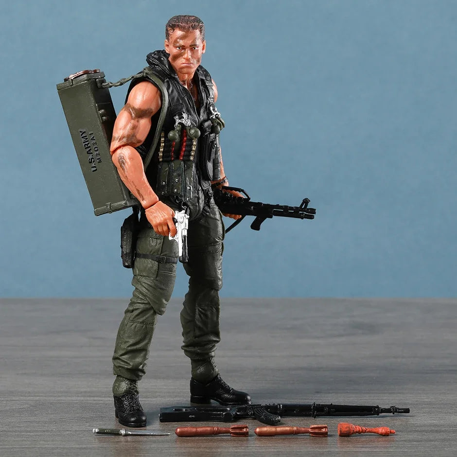NECA Commando 30th Anniversary John Matrix PVC Action Figure Collectible Model Doll Gift