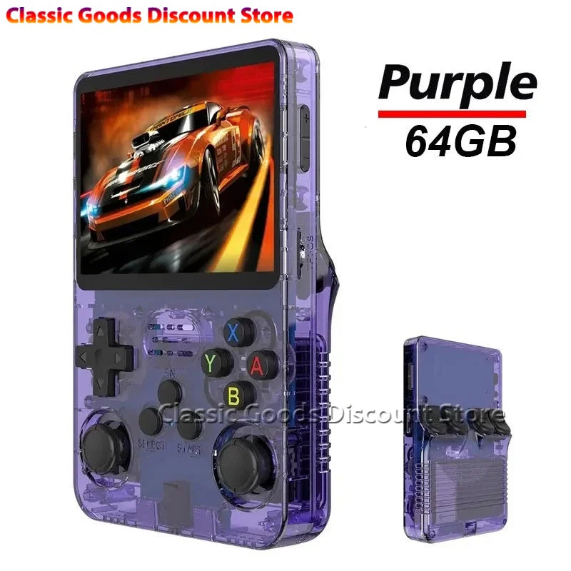R36S Retro Handheld Game Console Original Arkos System 3.5 Inch IPS Screen Portable Pocket Video Player 64GB 128GB Kid Gift