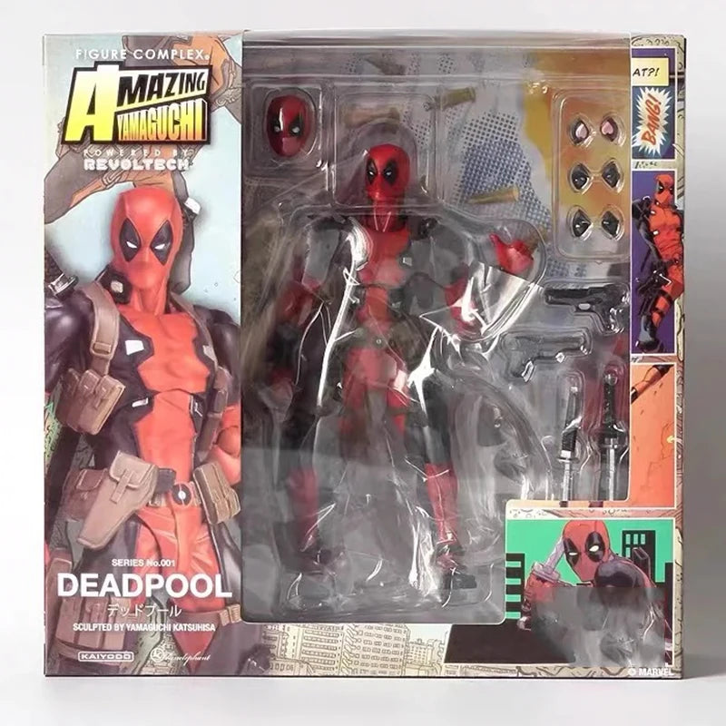 Yamaguchi Revoltech Deadpool Action Figure Deadpool X-Men Superhero Figurine KAIYODO Movie Model Toys for Kids Gift
