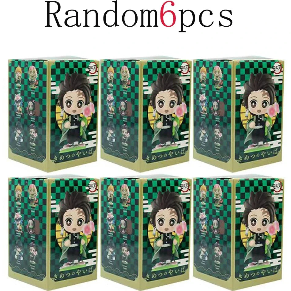 12 Styles Demon Slayer Anime Figure Set Q Version PVC Collectible Model Toy for Kids Adults Anime Fans Gift