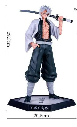 Anime Demon Slayer Doll Tsugikuni Yoriichi Kokushibo Daki Giyuutarou Hashibira Inosuke Uzui Tengen PVC Action Figures Toys Gifts