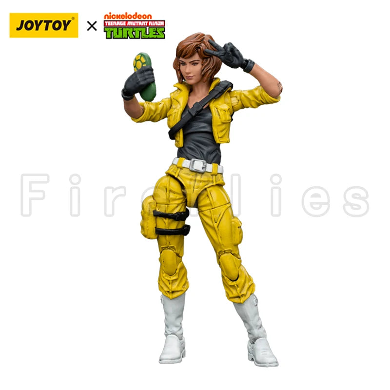 1/18 JOYTOY Action Figure Turtles Splinter April O'Neil Anime Model Toy