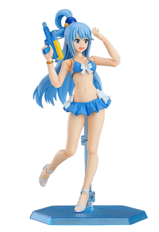 KonoSuba EX-063 Aqua Swimsuit Ver. figma EX-063 Figure Official Max Factory Anime Action Figure Collectible Toy Decor Gifts