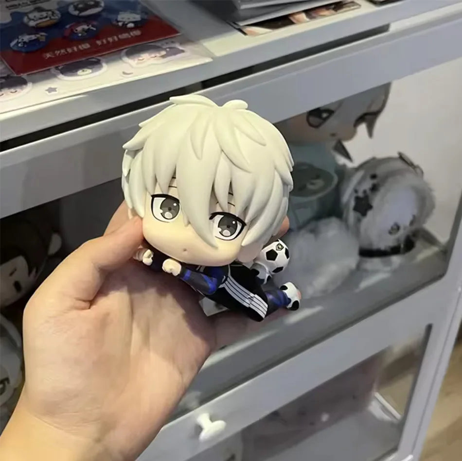BLUE LOCK Action Figures Isagi Yoichi Nagi Seishiro Anime Figure Q Version Figurine PVC Collectible Model Kids Doll Toys Gifts