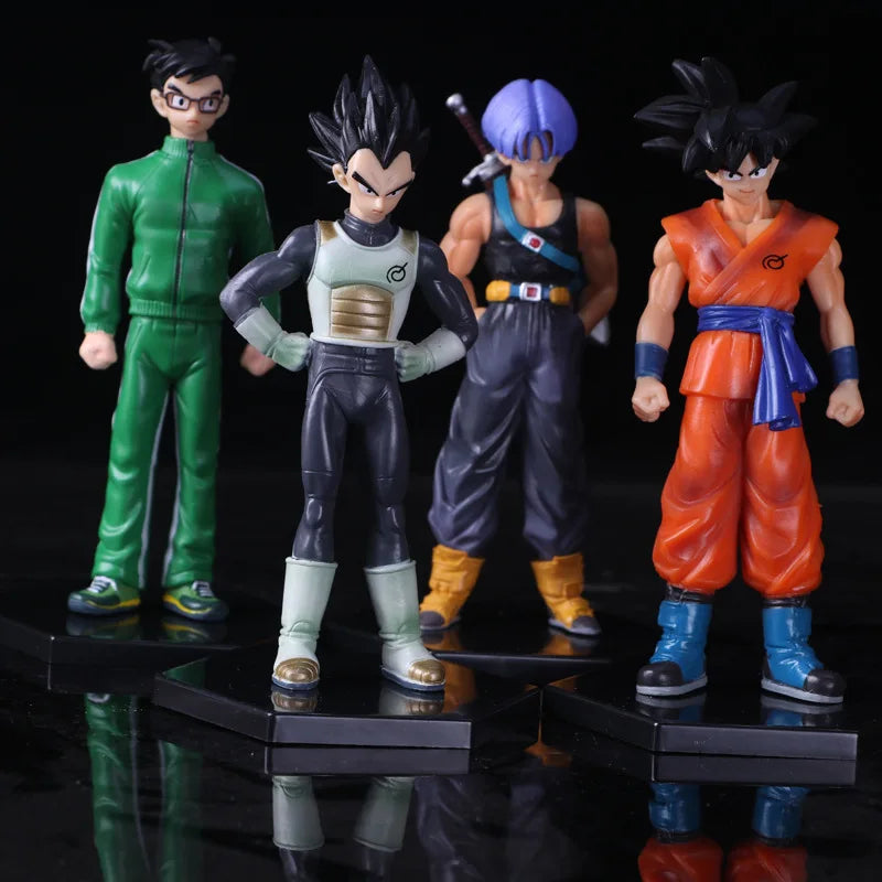 6Pcs/1Set WCF BANDAI Anime Dragon Ball Son Goku Burdock Series Figure Karifura Broli Set Model Toy Gift Collection Aciton Figure