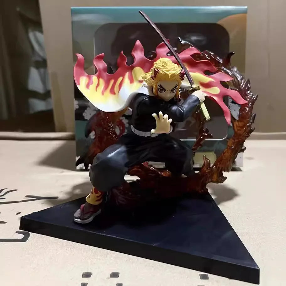 20CM Demon Slayer Аниме Фигурка Възпаление Hashira Rengoku Kyoujurou Възрастен Екшън Фигурка Колекция Орнаменти Модел Кукла Подаръчни Играчки