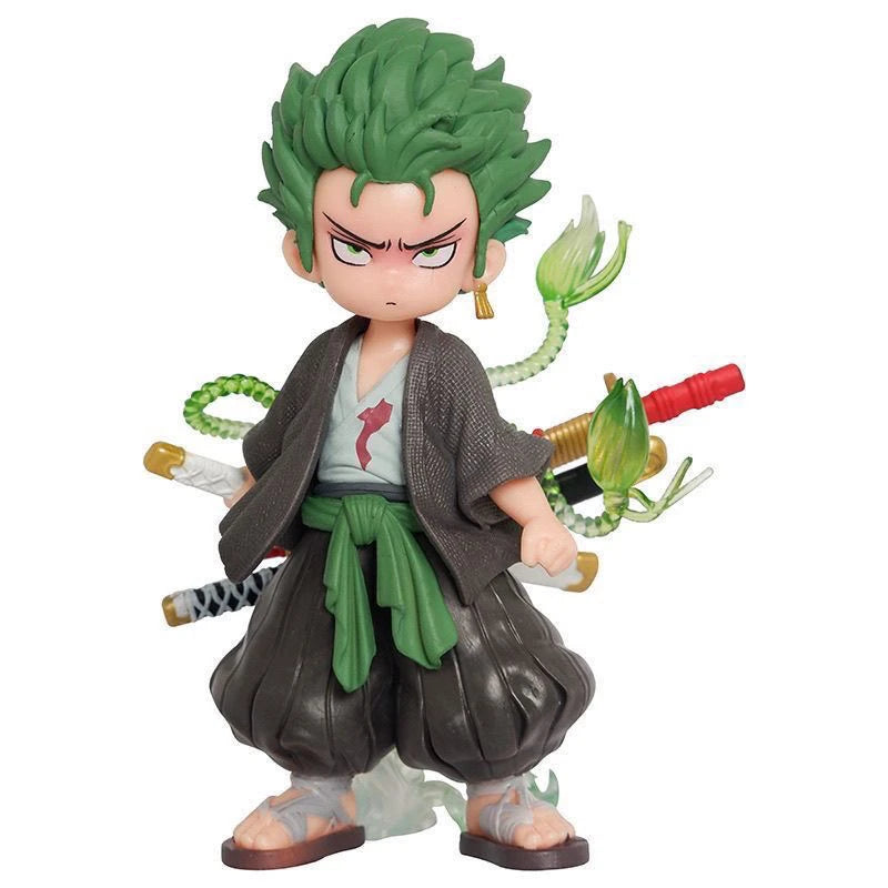15cm One Piece Anime Figures Cute Zoro Action Figure Statue Model Doll Collection Toys Gifts