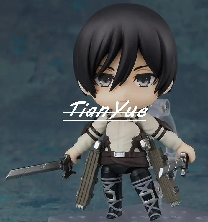 Anime Attack on Titan Mikasa Ackerman  2001 Cute Version Action Figure Model Toy 10cm