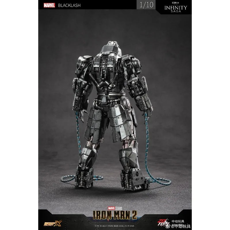 Original ZD TOYS MARVEL Blacklash INFINITY SAGA Iron Man 2 Iron Man Whiplash Anime Figure Toys Model Ornaments