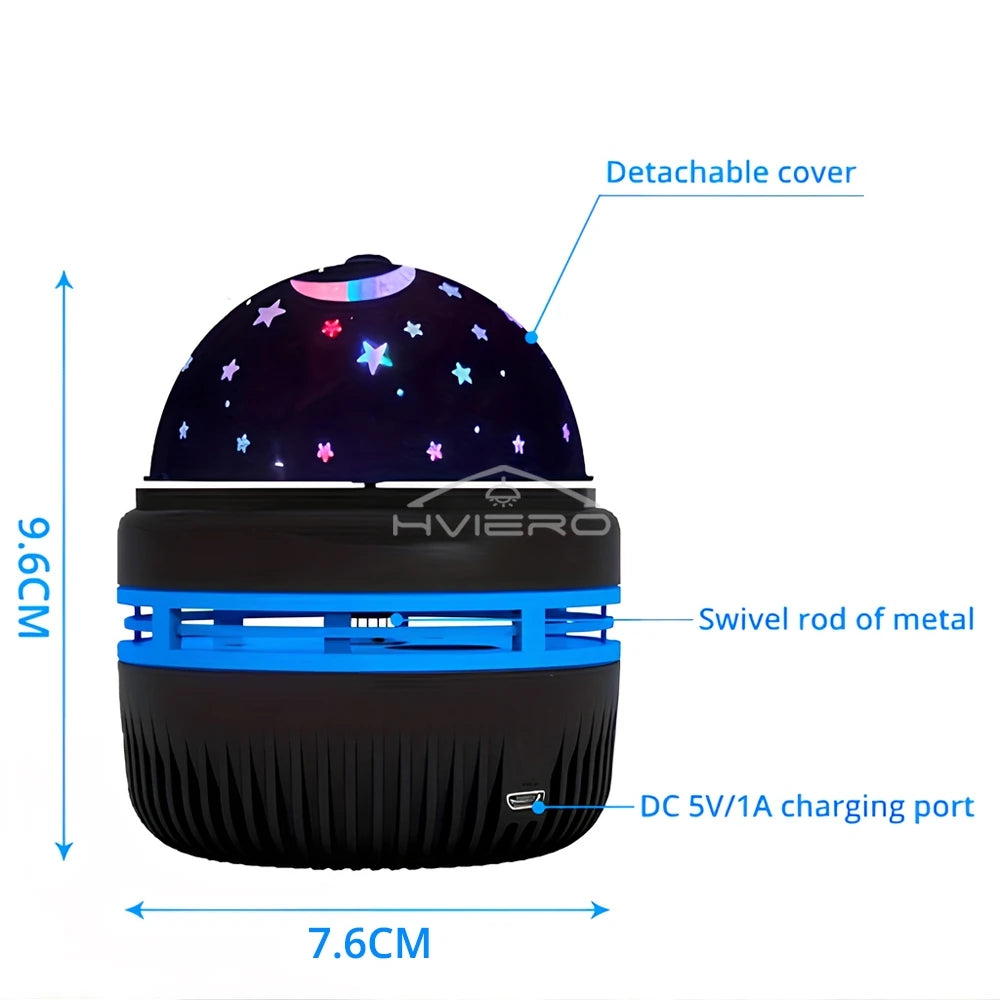 Galaxy Night Light Projector USB Table Lamps Gaming Room Home Theater Ceiling Wedding Decoration Halloween Rotates Automatically