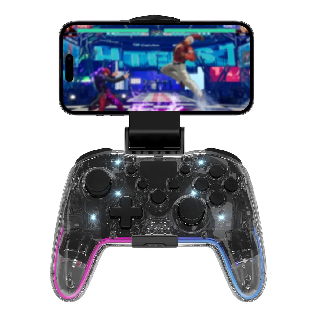 GAMINJA MG35 Wireless Gamepad RGB Light Bluetooth Controller For Nintendo Switch PS3 Smart Phone PC Joystick With Phone Holder