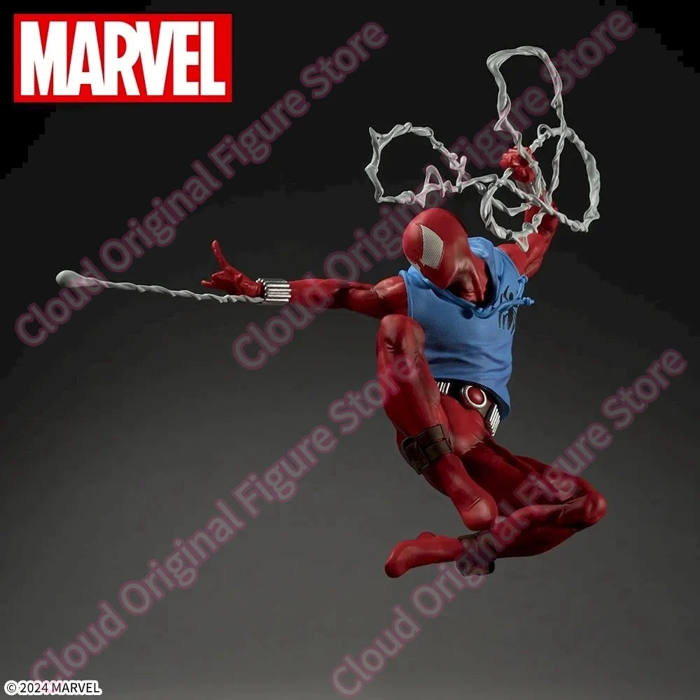 In Stock 100% Original SEGA ACT CUT SCARLET SPIDER SPIDER-MAN Decoration Figure Action PVC 18cm Model Collection Hobby
