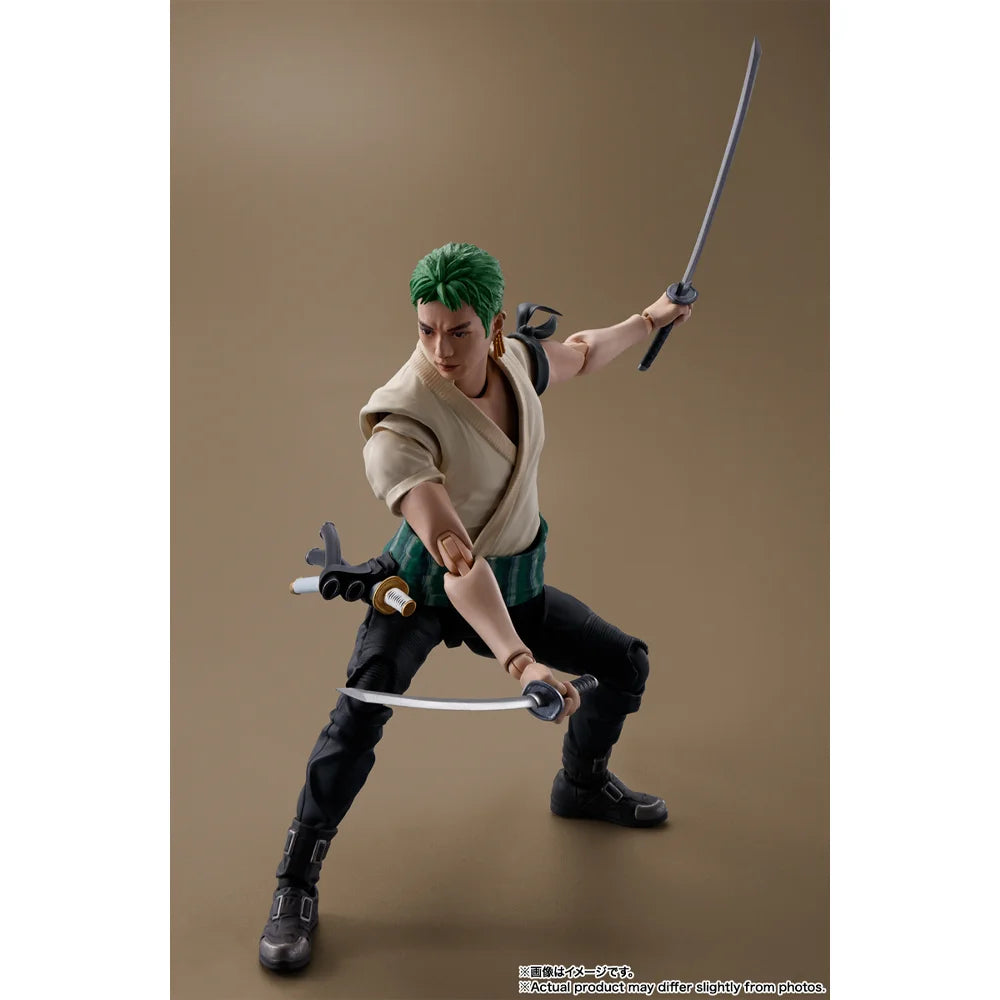 In Stock Original BANDAI SHFiguarts Monkey D Luffy Roronoa Zoro Nami Figure Action Anime Netflix: One Piece Model Genuine Toy
