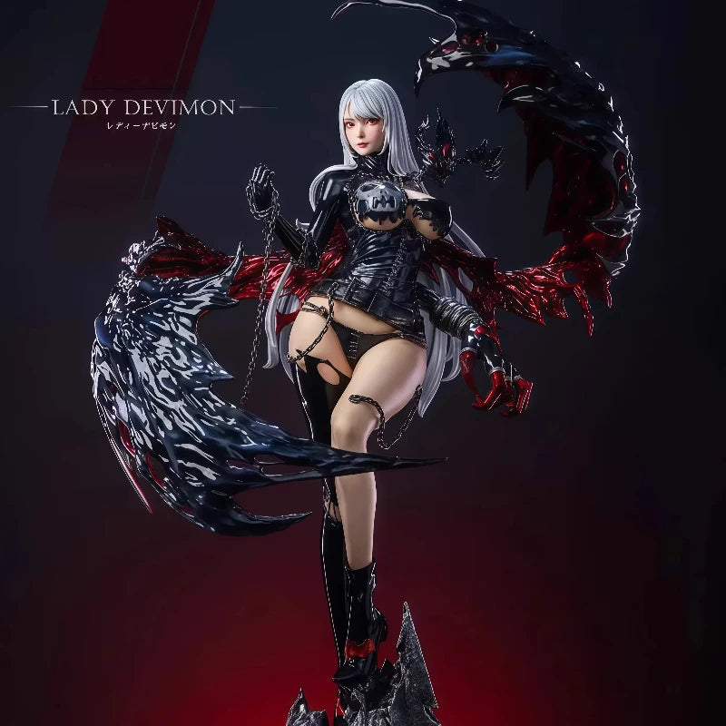 Lady Devimon Digimon Anime 48cm Gk Figure Painted Collectible Statue Desk Setup Pc Case Ornament Gift For Anime Fans Collectors
