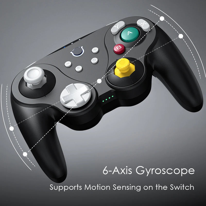 NYXI Warrior Black Kabelloser Bluetooth-Gamecontroller für Gamecube, Wii, Switch 2, Switch OLED, Switch Lite und PC