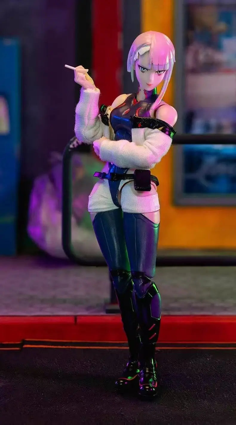 Original Jada Cyberpunk: Edgerunners Figur David Martinez Actionfiguren Lucy Kushinada Figur Modell Puppe Sammlerstück Geschenk