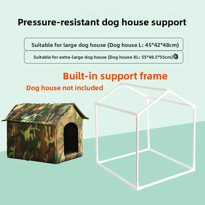 Pet Love Outdoor-Hundehaus-Rahmenzubehör, stabile Stützstruktur, Anti-Sink für streunende Hunde, Heimtierbedarf/Hundeheim