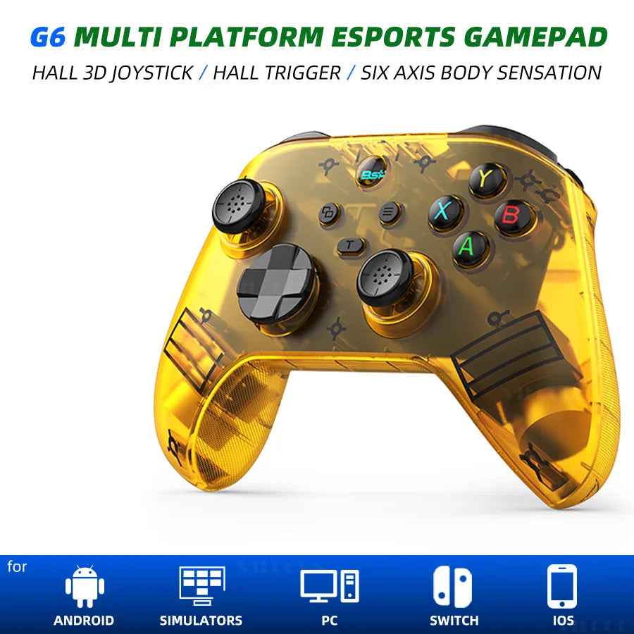 VILCORN G6 Wireless Game Controller für iOS/Android Smartphones Bluetooth-Kompatibel Gamepads für PC/SCHALTER Halle Rocker Joystick