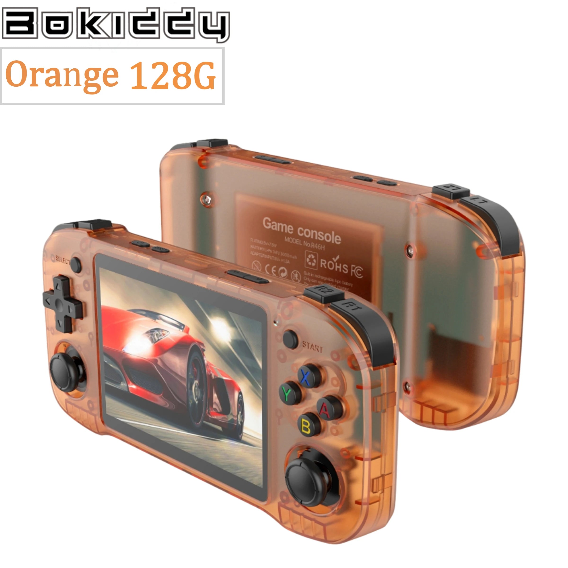 BOKIDDY R46H Retro Handheld Console Classic Game 4.2 inch HD IPS Screen Portable Video Player MAX 128G 29K Game R36H Best Gift