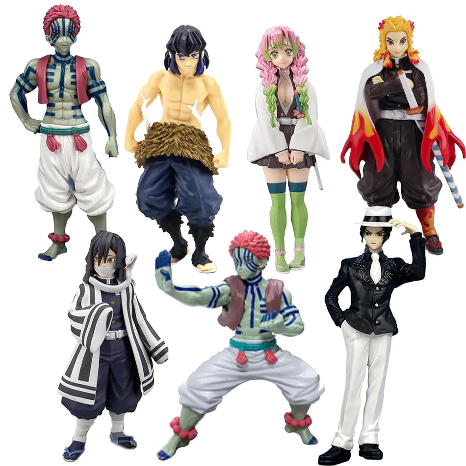 Anime Demon Slayer Kimetsu no Yaiba Figure 15CM Nezuko Tanjirou Mitsuri Shinobu Zenitsu Kyoujurou Action Figural Model Toy Gifts