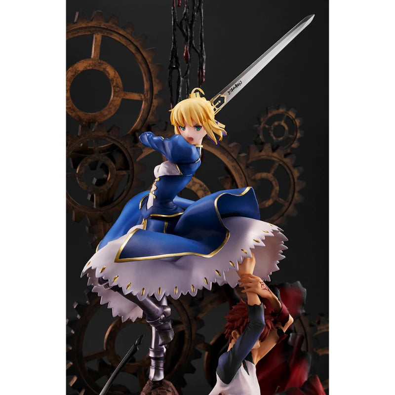 Fate/FGO 15. Jubiläum Saber und Emiya Shirou 59 cm PVC Actionfigur Anime-Figur Modell Spielzeug Sammlerpuppe Geschenk