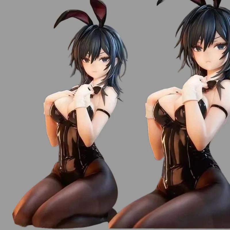 Anime Black Bunny 17 cm kniende Figur Modell Statue Puppe Sammlung Spielzeug Geschenk von Ishimi Yokoyama Actionfigur Sammlerstück