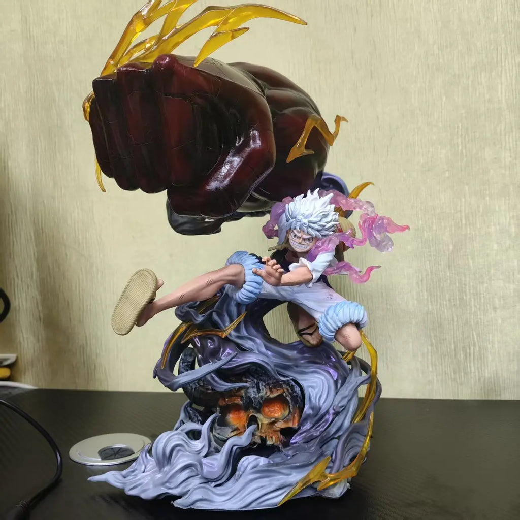 30 см Нова ЕДНА ЧАСТ Аниме Фигурка Маймуна Д. Луфи Периферен PVC Модел Светеща Статуя Настолна Декорация Орнаменти Подаръци за рожден ден Играчки