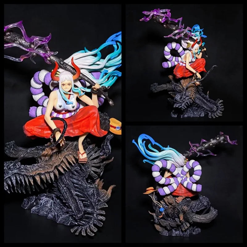 42cm Anime One Piece Wano Country Kaido's Daughter Yamato Thunder Bagu ...