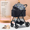 2025 Haustier-Kinderwagen für Hunde und Katzen zum Ausgehen, abnehmbar und zusammenklappbar, leichter kleiner Wagen zum Spazierengehen mit Hunden und Katzen