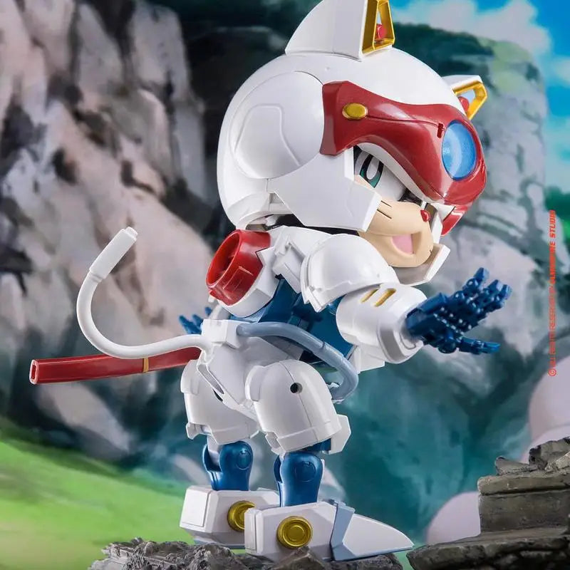 Heatboys Anime Hb0057 Kung Fu Cat Party Tailang White Cat Captain Alloy Mecha Action Figure Collectible Toy For Adults
