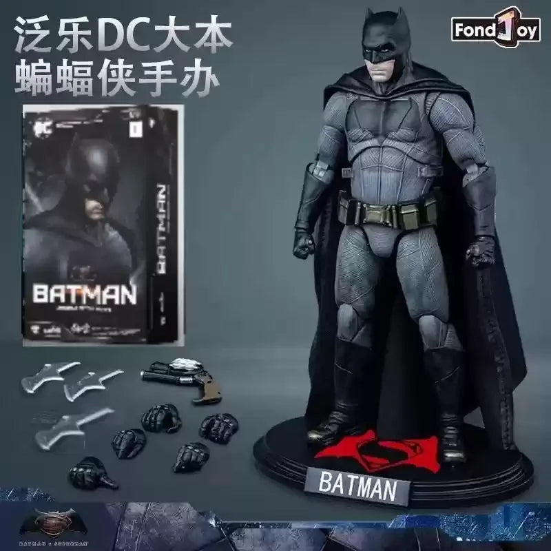 New Original Fondjoy 1/9 Bvs Batman Figure Dc Justice League Figures Big Ben Batman Figurine  Pvc Model Joint Movable Toy Gifts