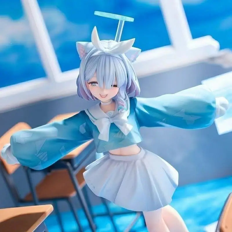 New Blue Archive Sailor Uniform Cute Arona Handmade Standing Anime Model Chassis Desktop Ornament For Boys Birthday Gift