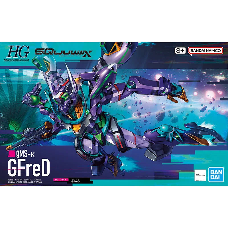 Adults Fun in Stock BANDAI HG 1/144 Gundam GQuuuuuuX GFreD Assembly Model Ver. Anime Action Figures
