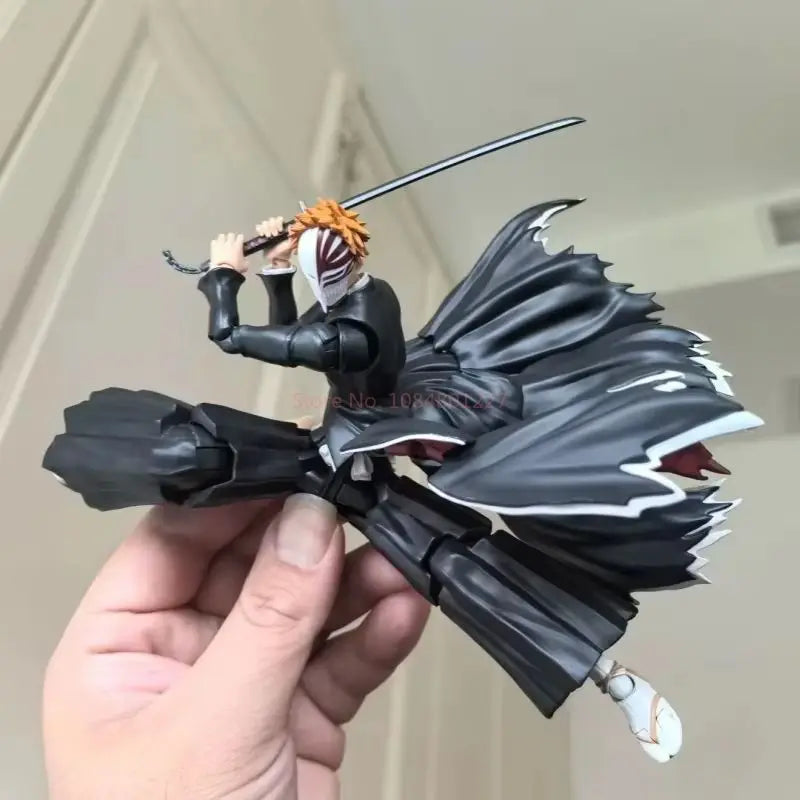 Original Bandai Shf Bleach Ichigo Kurosaki Hollowfication Getsuga Tenshou Action Figure Collectible Ornament Toy Gift In Stock