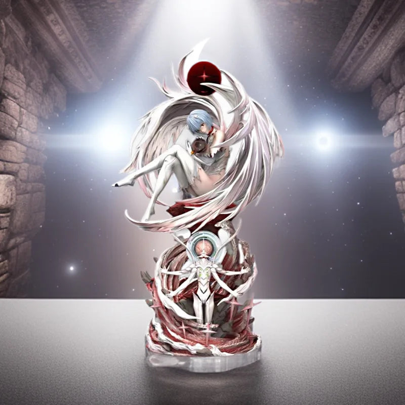Angel Ayanami Rei Gospel of the New Century Double-Headed Carving Anime Action Figure Ornament Beautiful Girl Collectible Toy