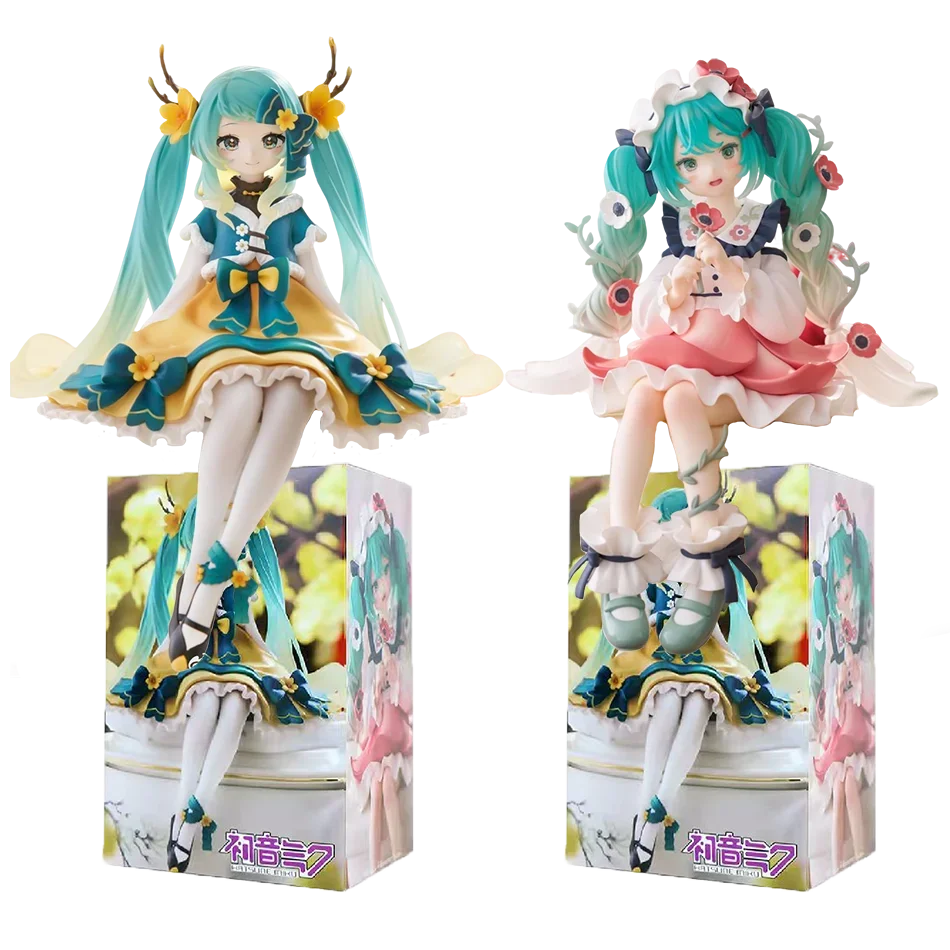 Anime Hatsune Miku Figure Toys Flower Fairy Collection MIKU Kawaii Cartoon PVC Action Figurine Model Dolls Birthdays Gifts Toys