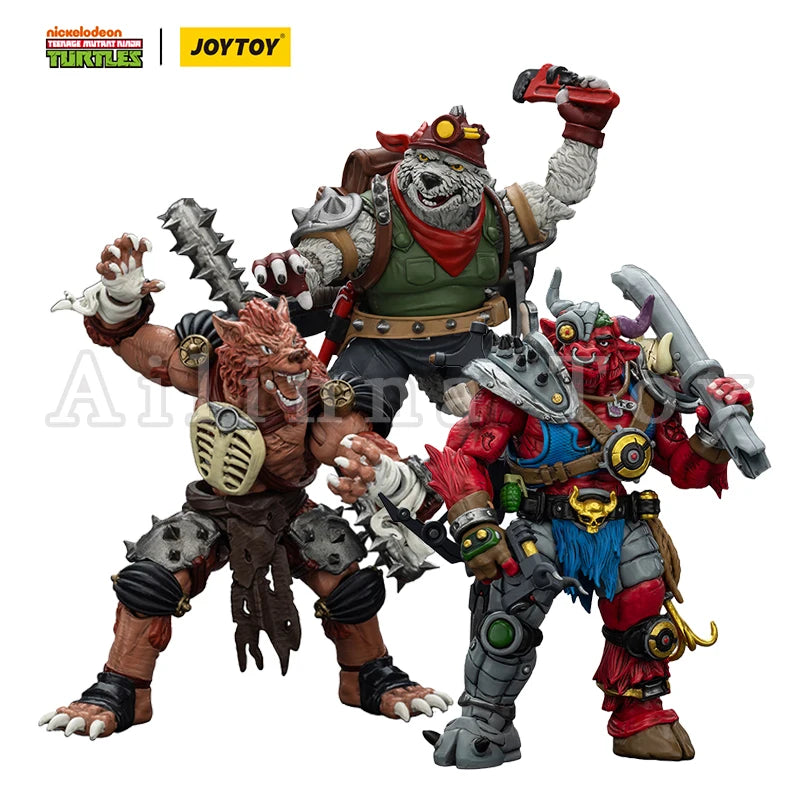 JOYTOY 1/18 Action Figure Turtles-Dirtbag Groundchuck Rahzar Anime Toy