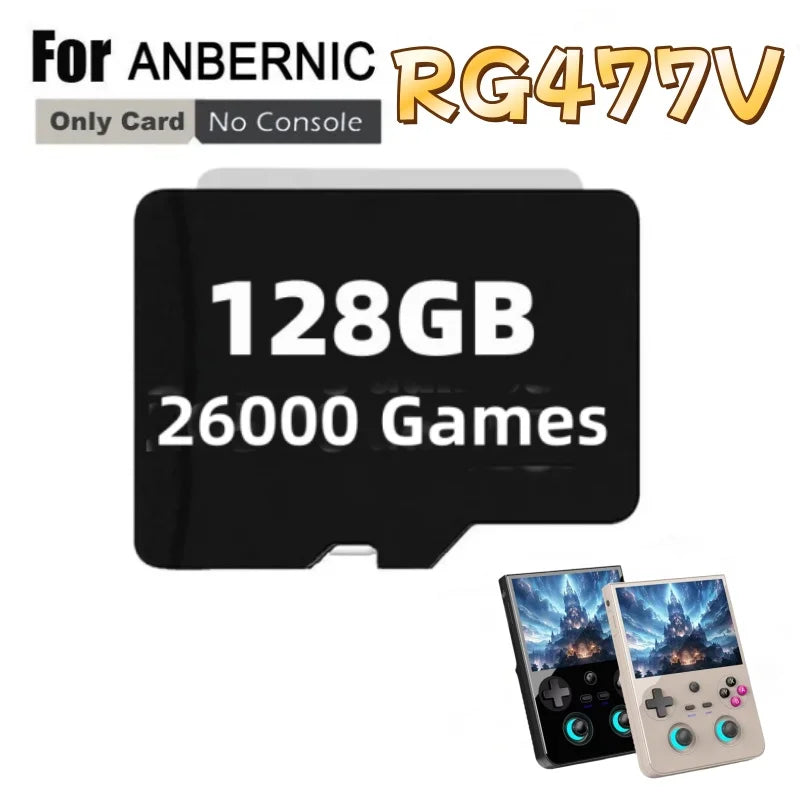 FOR ANBERNIC RG 477V Handheld Retro Game Console TF Card Memory Card SD Card 480 PS2 Games 512G 80000 Games Micro Sd PSP Games