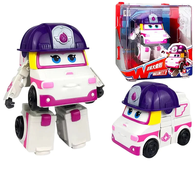 Hot New Super Wings Large Transformation Anime Transformation Flat Robot Action Character Transformation Toy Children'S Gift