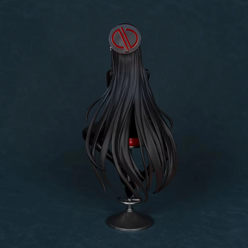 25cm Blue Archive Tsukatsuki Rio Anime Figure Black Silk Sitting Tsukatsuki Rio Figures Sexy Uniform Girl Figurine Collect Toys