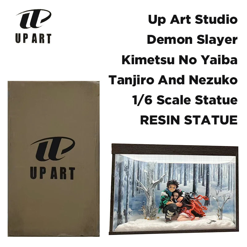 Original Up Art Studio Demon Slayer Figurine Kamado Tanjiro And Nezuko 1/6 Statue Anime Model Action Figure Collection Toy Figma