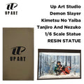 Original Up Art Studio Demon Slayer Figurine Kamado Tanjiro And Nezuko 1/6 Statue Anime Model Action Figure Collection Toy Figma