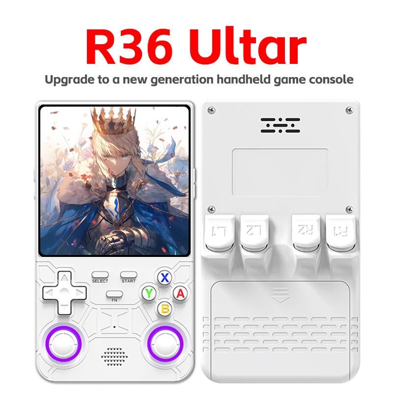R36 Ultra Retro Video Game Player 4.0-inch IPS Screen Linux System Portable Handheld Game Console 128GB Handheld Game Console